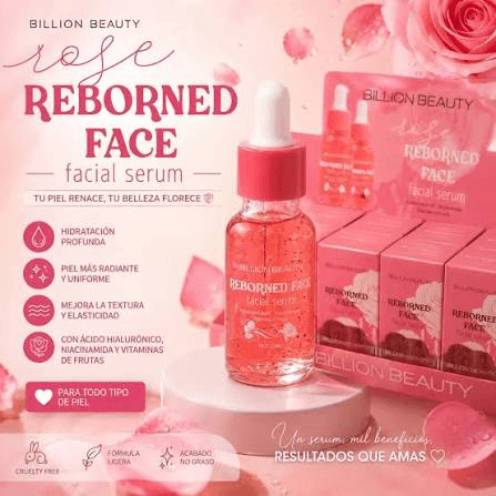 Serum Facial Rose Con Acido Hialuronico y Niacinamida- Billion Beauty
