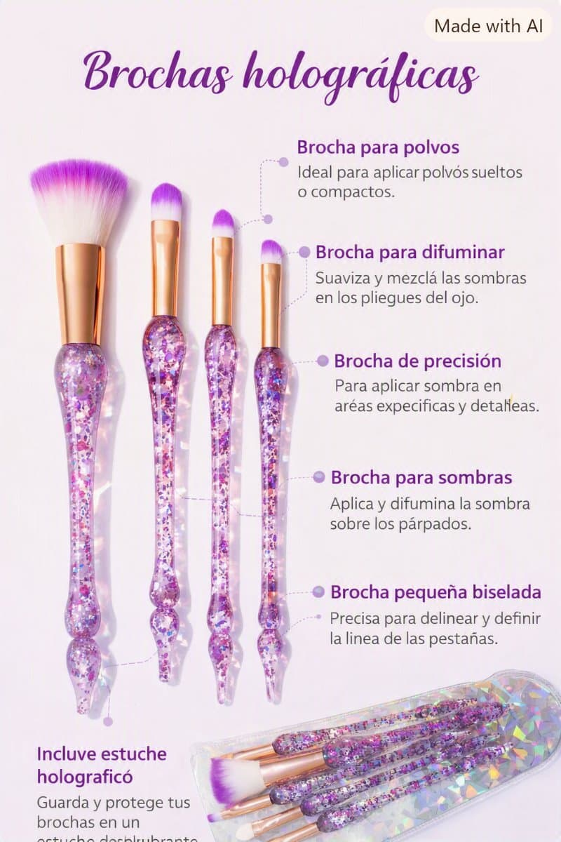 Brochas glitter 
